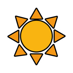 summer sun isolated icon