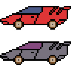 vector pixel art car