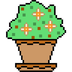 Obraz premium vector pixel art flower pot