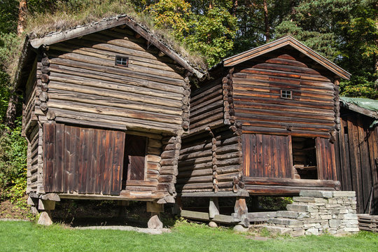 Old Pillared Storehouses from Osterdal
