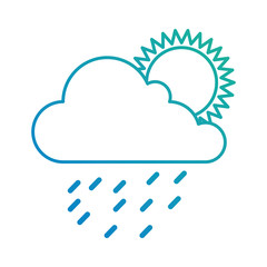 cloud weather with sun and rain