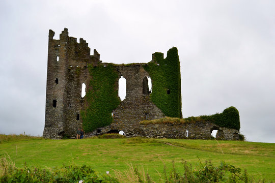 Ring Of Kerry, Fort Ballycarbery, Paysage Irlandais, Irlande, Eire