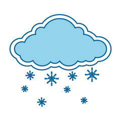 cloud weather with snowflakes