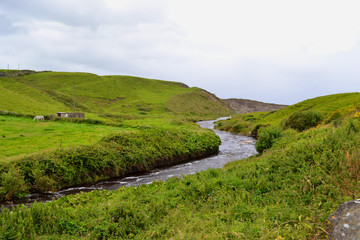 Fototapeta na wymiar paysage irlandais dans le Burren en Irlande, Eire
