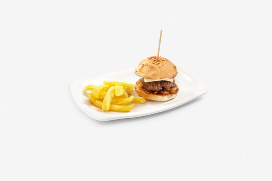 Ox mininurger with french fries