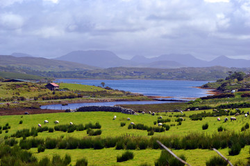 paysage irlandais dans le Connemara en Irlande, Eire