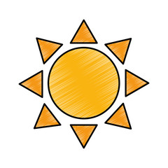 summer sun isolated icon