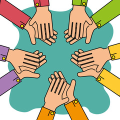 human hands clapping ovation applaud hands vector illustration graphic design