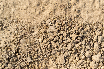 A background of sand and pieces of clay