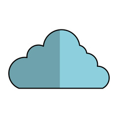 Fototapeta premium cloud icon over white background vector illustration