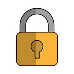 padlock icon over white background vector illustration
