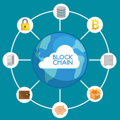 block chain tecnology concept