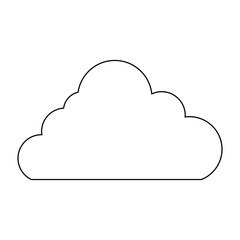 Fototapeta premium cloud icon over white background vector illustration