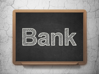 Banking concept: Bank on chalkboard background