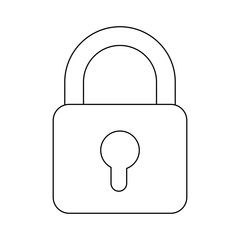 padlock icon over white background vector illustration
