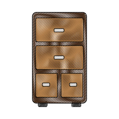 drawers icon over white background vector illustration