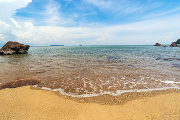 sand beach and wave seascape view