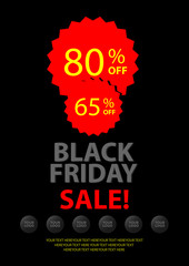 Poster design for sale event in simple style with space for texting your word. Background template for your sales promotion.