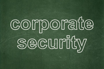 Obraz premium Security concept: Corporate Security on chalkboard background
