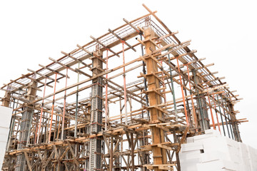 Structure of building under construction.