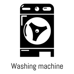 Washer icon, simple black style