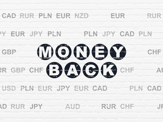 Finance concept: Money Back on wall background