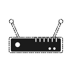 router device icon over white background vector illustration