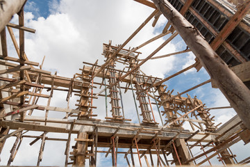 Structure of building under construction.