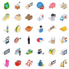 Computer icons set, isometric style