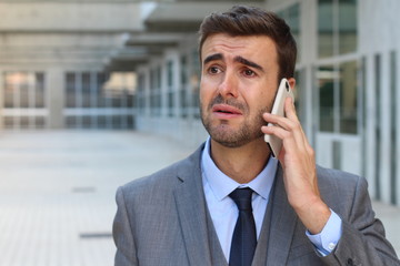 Devastating news on the phone 