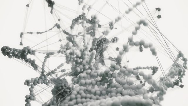 Data flow on a network. 4K animation rendered at 16-bit color depth. Broadcast quality.