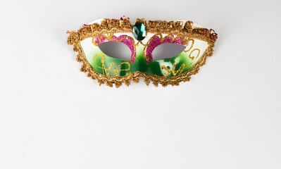 Venetian carnival mask isolated on white