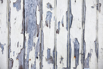 grunge peeling painted wooden panel background.