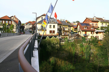Rumilly en Haute Savoie, vue du Pont Neuf