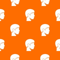 Man head pattern seamless