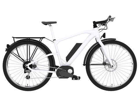 Weisses E Bike