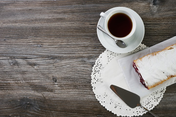 Delicious Strudel with a cherry