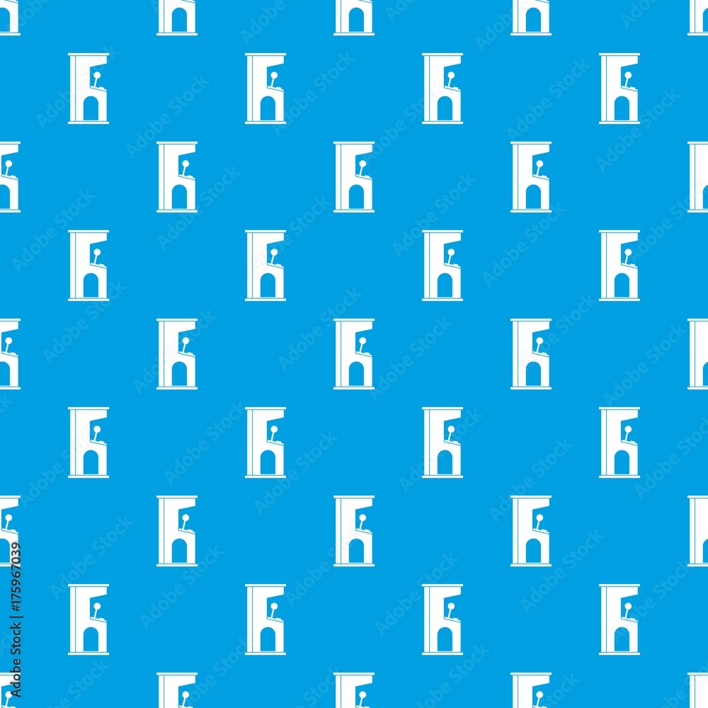 Poster retro style arcade game machine pattern seamless blue