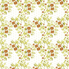 floral textile seamless vector pattern