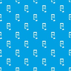 Playing games on smartphone pattern seamless blue