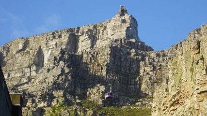 Seilbahn auf den Gipfel/Seilbahn auf den Gipfel des Tafelberg in Kapstadt in Südafrika 