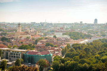 Fototapeta premium antique building view in Old Town Vilnius, Lithuanian