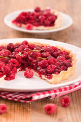 Raspberry tart. 