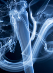 Abstract smoke on black background.