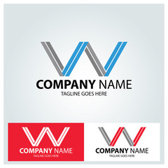 Letter W logo design template. vector illustration