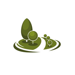 Tree park garden eco landscape vector icon