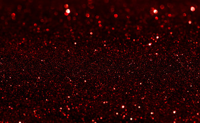 bokeh Red festive Christmas abstract background or with blank space
