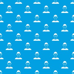 Fototapeta premium Virtual 3d reality goggles pattern seamless blue
