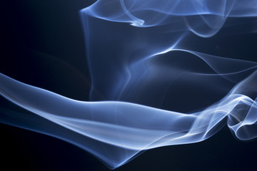 Abstract smoke on black background.