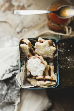 Homemade cookies with jam